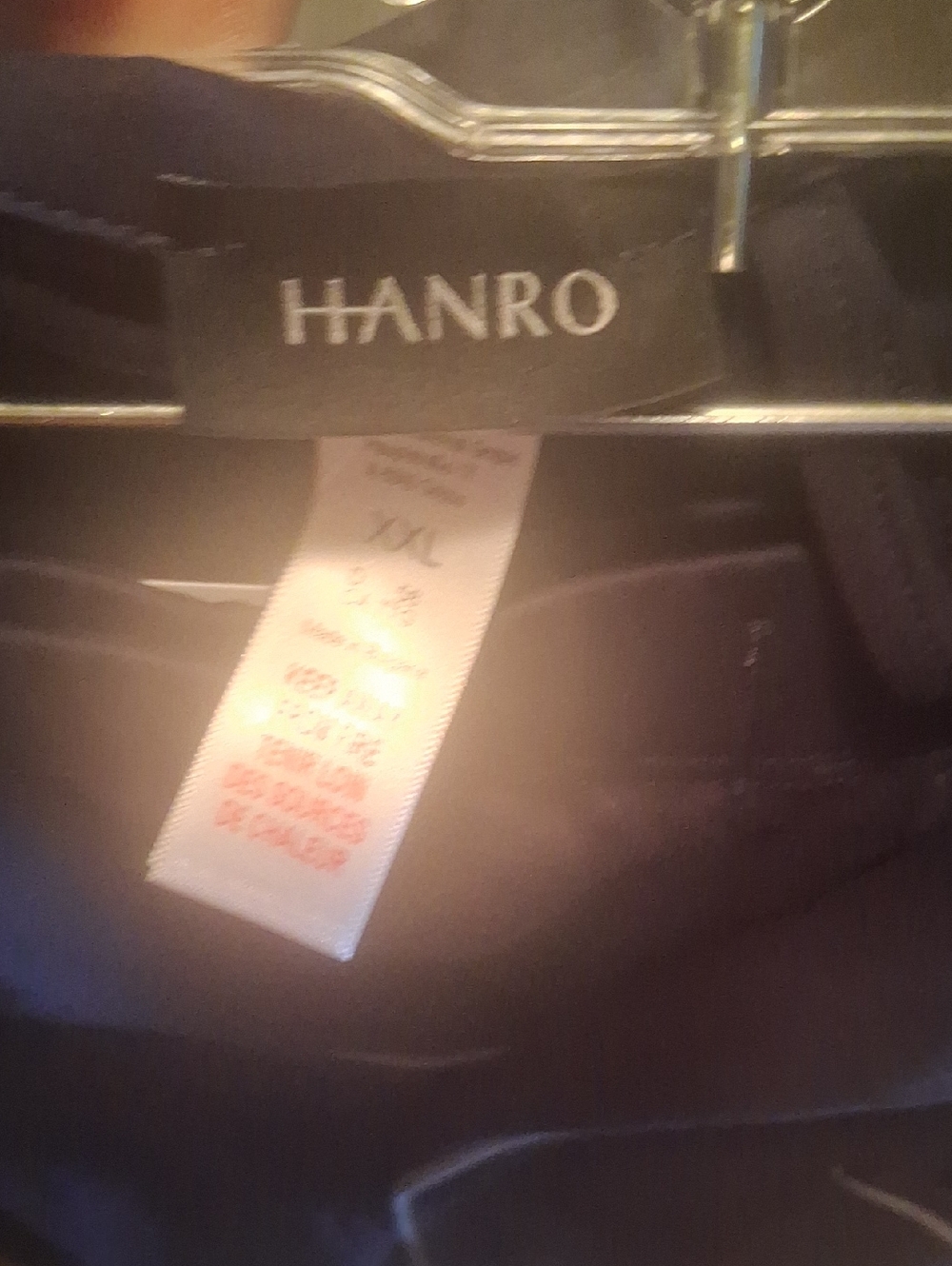 Hanro  2 Pc Navy Lounge Top with Shorts Xxl